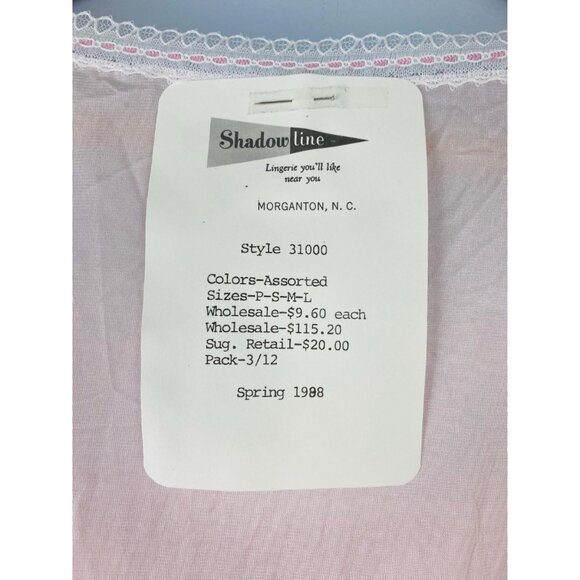 Vtg NWT Shadowline Nightgown with Embroidered Detail, Size S, Light Pink - Picture 4 of 9